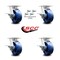 Service Caster 5 Inch Kingpinless Solid Poly Wheel Swivel Caster Set with Brake and Swivel Lock SCC-KP30S520-SPUR-SLB-BSL-4 - alternate 4